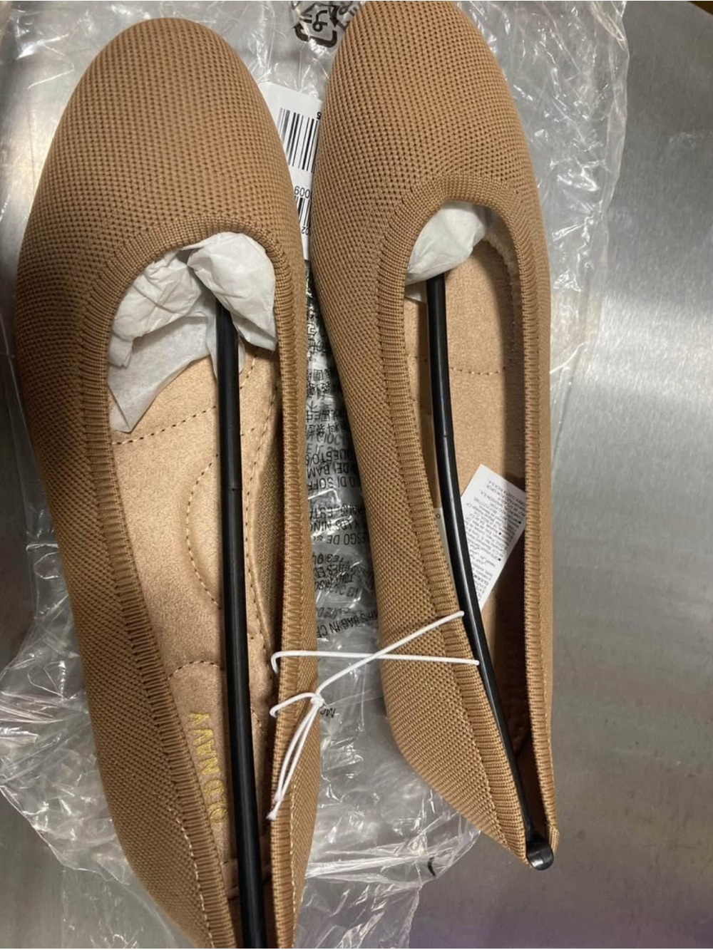 Old Navy Tan Knit Slip-On Ballet Flats